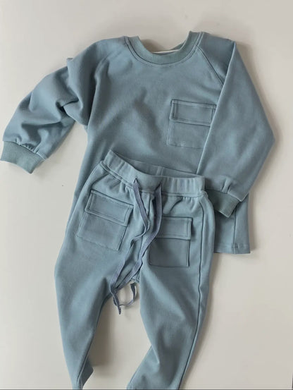 Dusty Blue Jogger Set