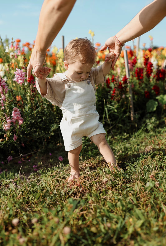 Marshmallow Cotton-Denim Overalls