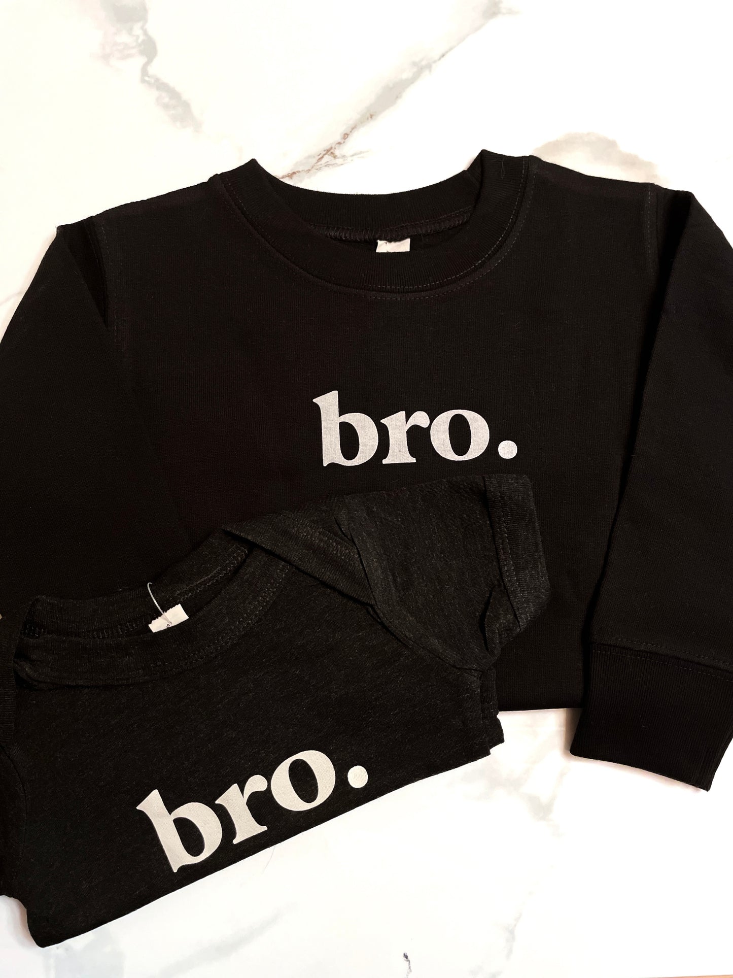 bro. -crewneck sweatshirt