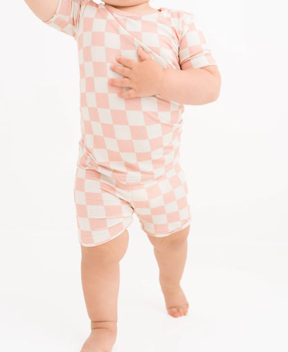 Blush Checkmate Bamboo Set