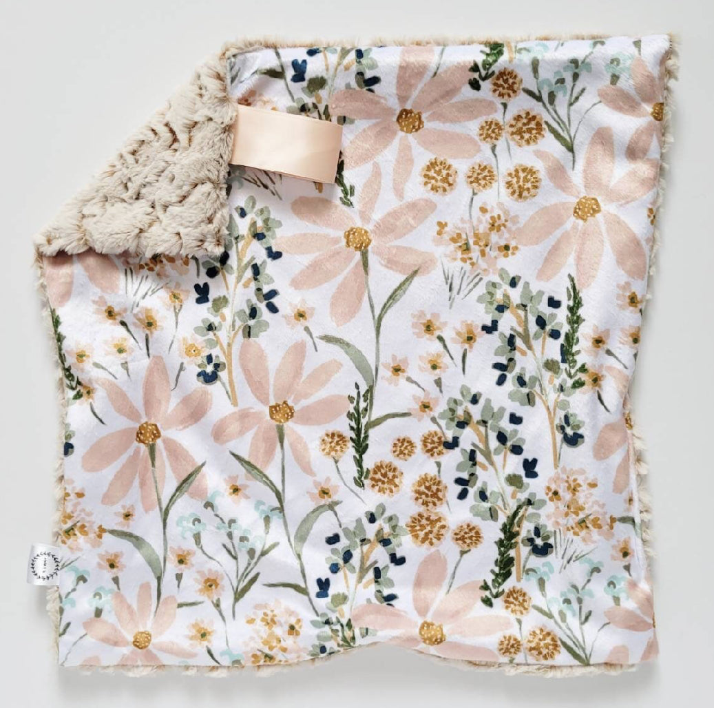 Floral Minky Binky Blanket