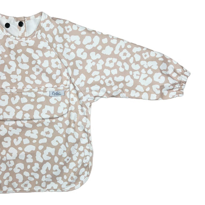 Grayson Cheetah Print Long Sleeve Bib