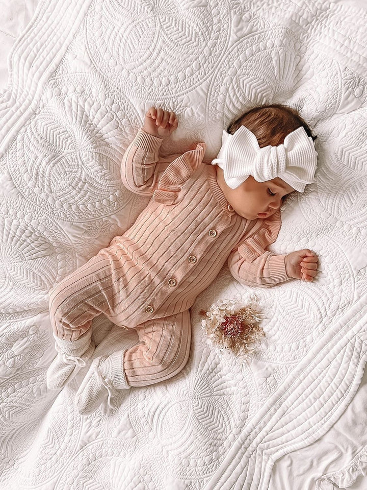 Coconut Waffle Bow Headband