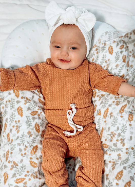 Waffle Knit Sets | Caramel & Crème Brûlée