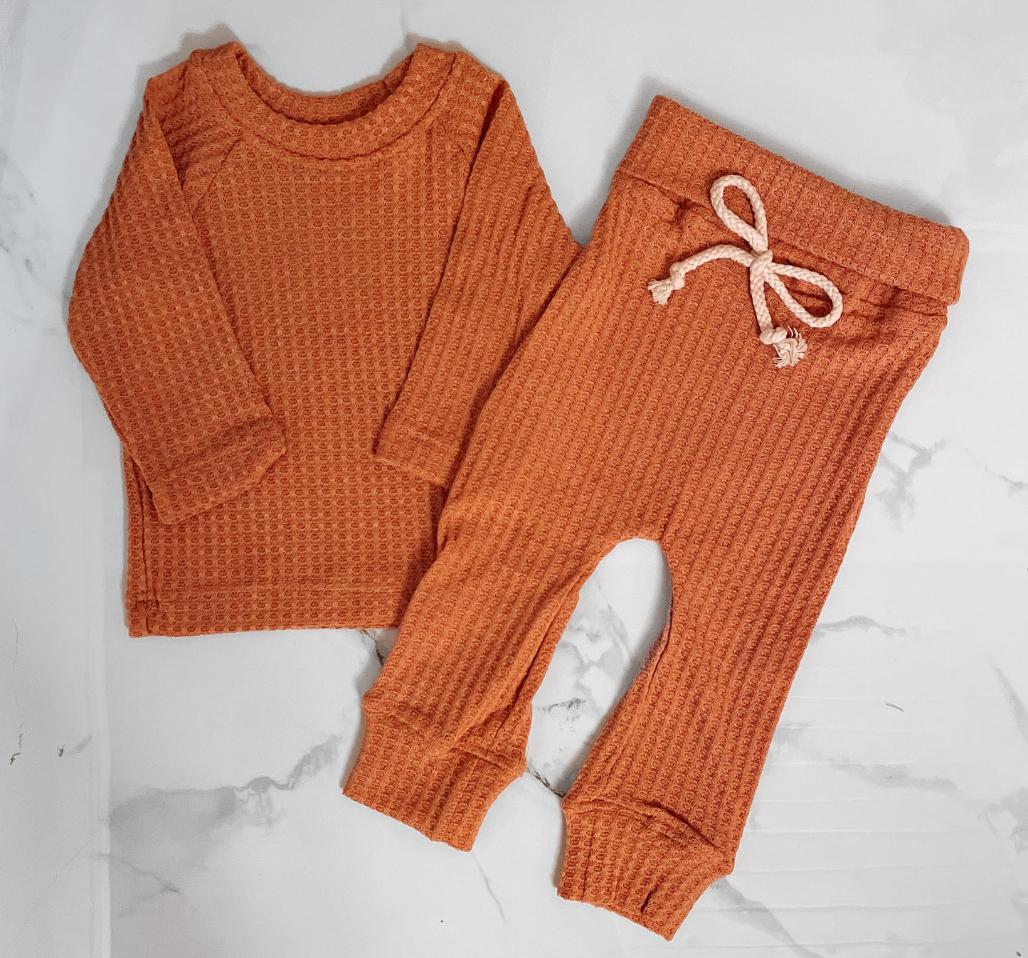 Waffle Knit Sets | Caramel & Crème Brûlée