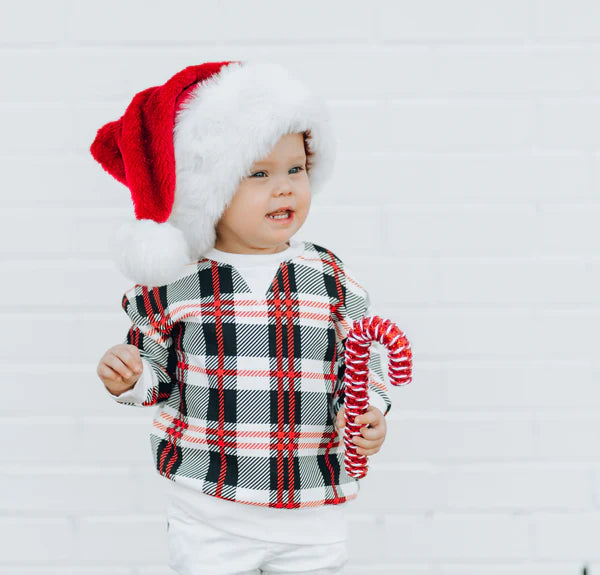 Red & Black Plaid Crew