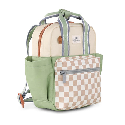 Sage Checkered Preschool Backpack